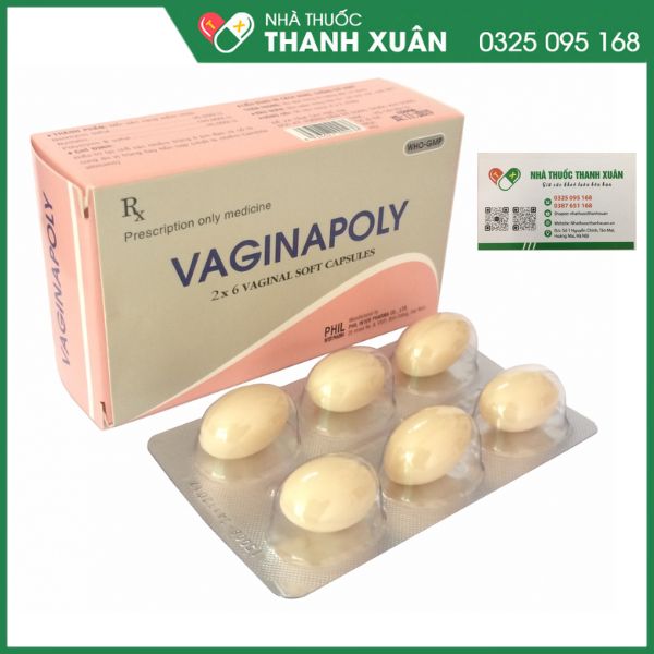 Vaginapoly - Điều trị tại chỗ các nhiễm trùng ở âm đạo và cổ tử cung do